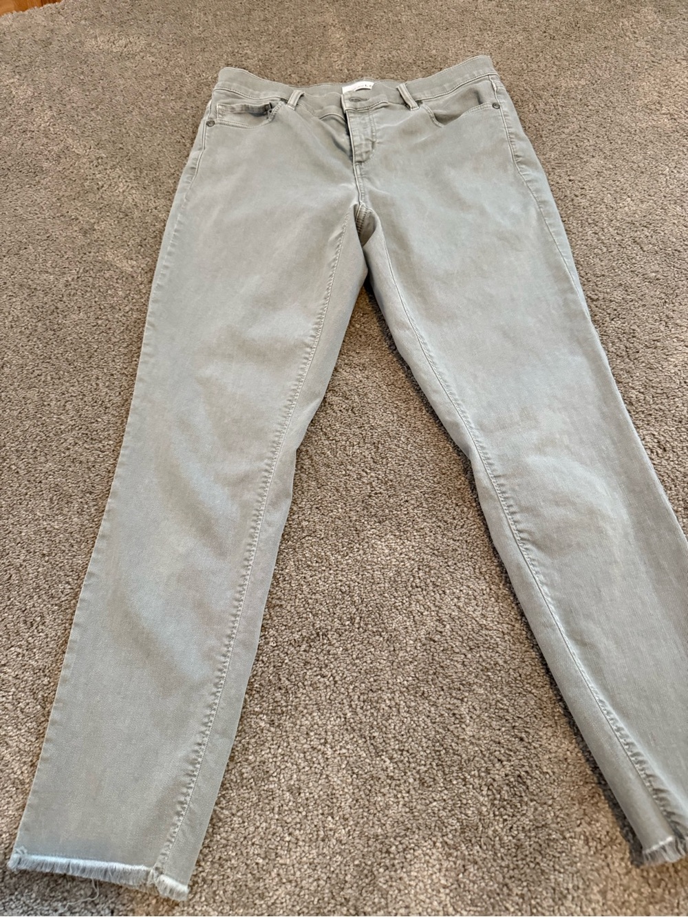Loft women’s Light Gray Straight-Leg Jeans